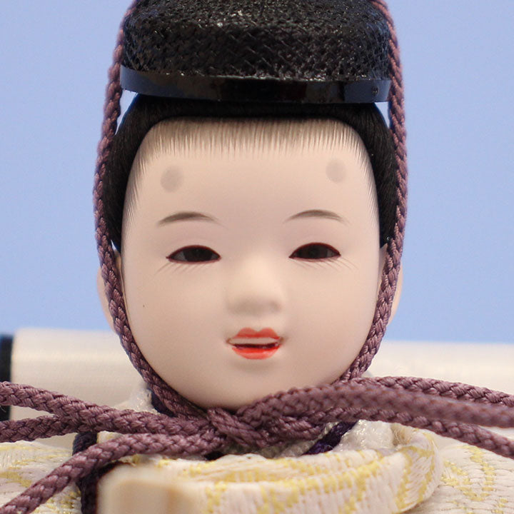 雛人形単品 親王2 刺繍まめびな #10 殿顔