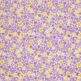 レーヨン柄縮緬 桜づくし柄 金フリ 厚さ:薄手24cm角見本