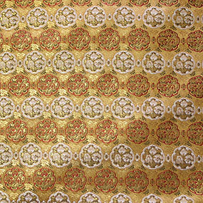 ポリエステル金襴 カ紋 三丁サビ金襴 厚さ:中厚24cm角見本