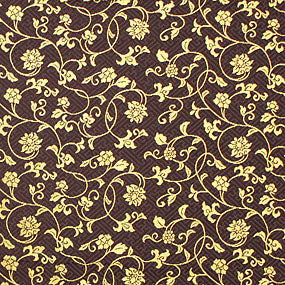 ポリエステル金襴紫系 紗綾型地に唐草柄 古代 厚さ:中厚24cm角見本