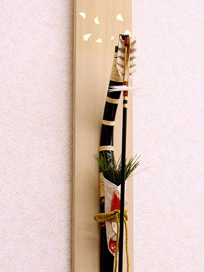 壁掛け破魔弓飾り 白桐破魔弓掛 ズーム