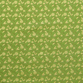 ポリエステル金襴緑系 蔓柄 表装 厚さ:中厚24cm角見本