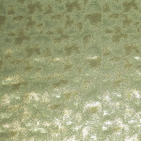 ポリエステル金襴緑系 動物向き地模様 厚さ:中厚24cm角見本