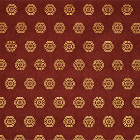 ポリエステル金襴茶系 か紋柄 厚さ:薄手24cm角見本