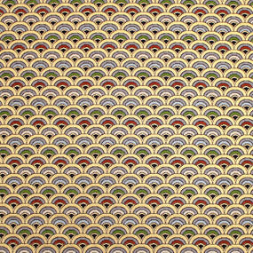 ポリエステル金襴金系 青海波 三丁サビ 厚さ:中厚24cm角見本