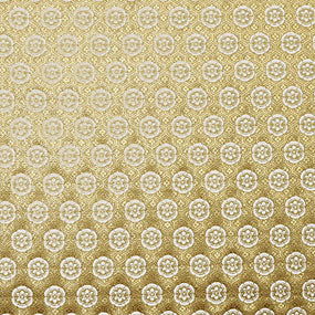 ポリエステル金襴金系 かに支子(くちなし)柄 厚さ:薄手24cm角見本