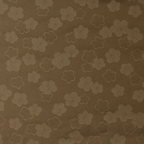 ポリエステル金襴茶系 無金梅柄 厚さ:中厚手24cm角見本