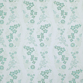 ポリエステル金襴緑系 花立涌 厚さ:薄手24cm角見本