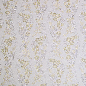 ポリエステル金襴白系 花立涌 厚さ:薄手24cm角見本