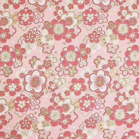 ポリエステル金襴 梅づくし 厚さ:厚手24cm角見本