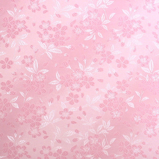 ポリエステル金襴 ピンク系 桜 厚さ:中厚24cm角見本