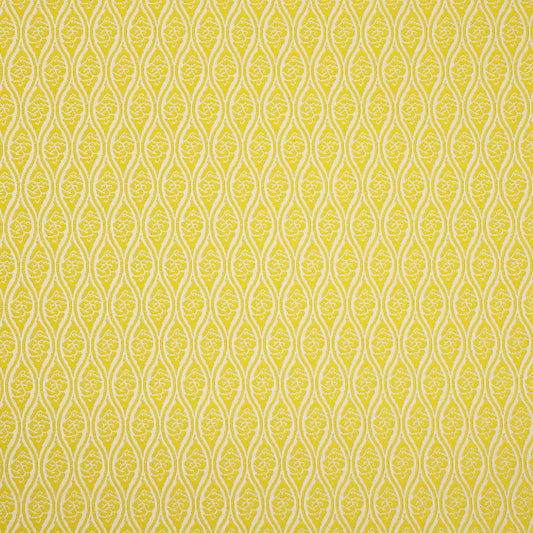 ポリエステル金襴 黄色系雲建枠地模様 厚さ:中厚イメージ