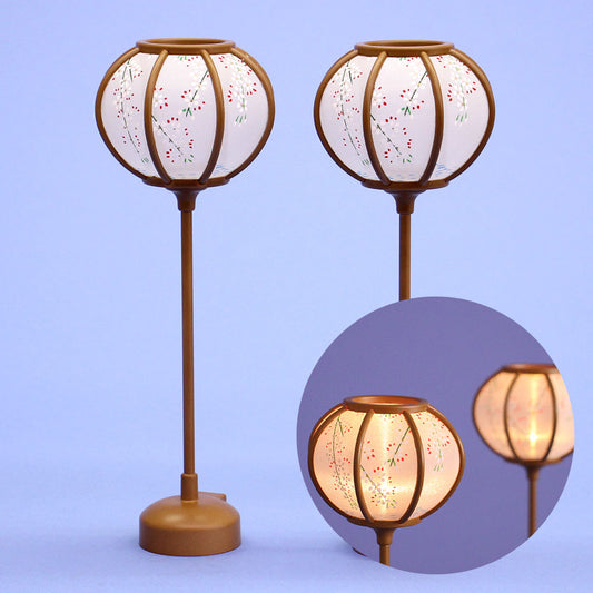 雛人形ぼんぼり (樹脂製) 13cmミニしだれナチュラルLEDコードレス イメージ