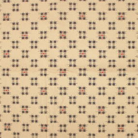 木綿白系 井桁絣 厚さ:薄手24cm角見本