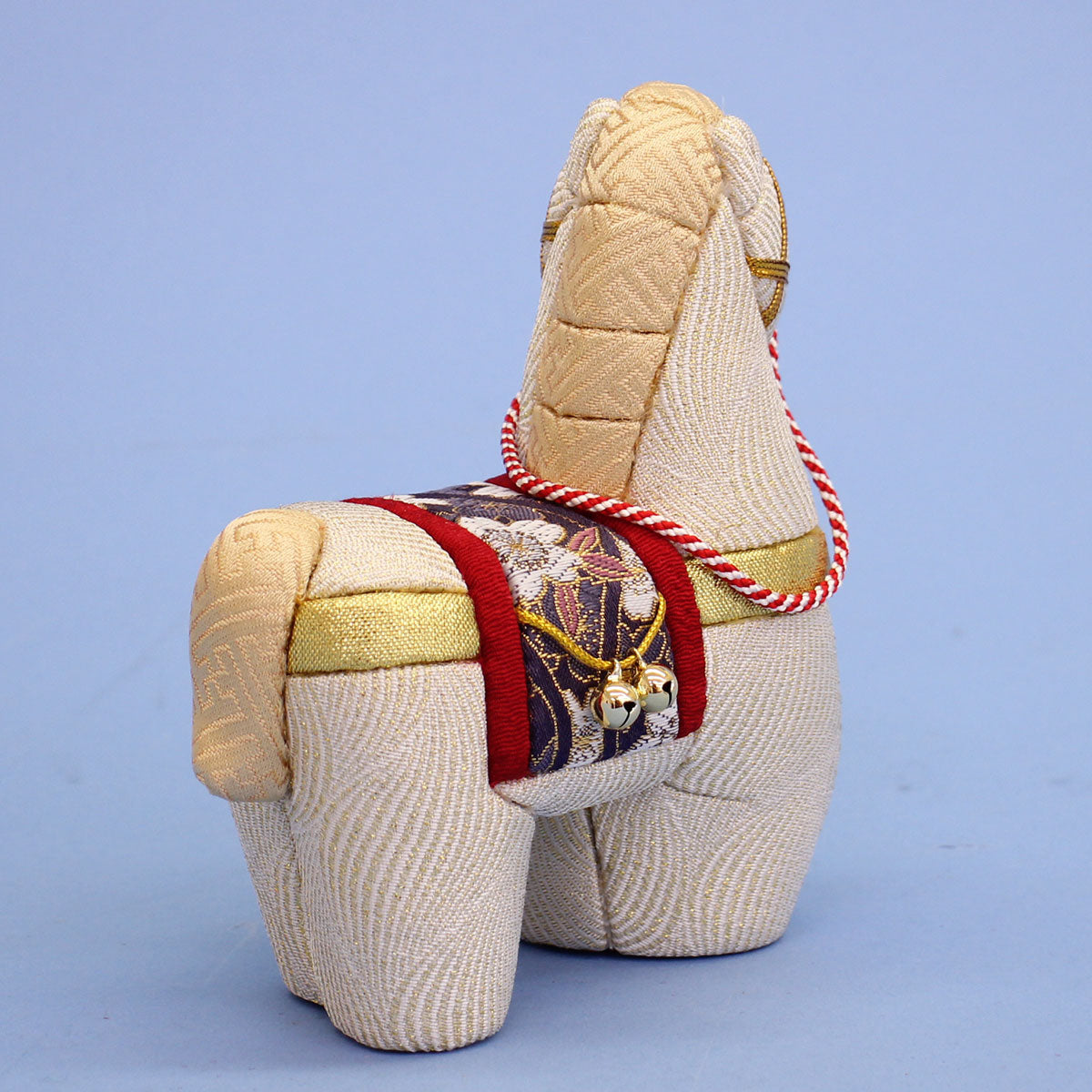 木目込み人形干支午 #2 吉祥(きっしょう) 白後ろ