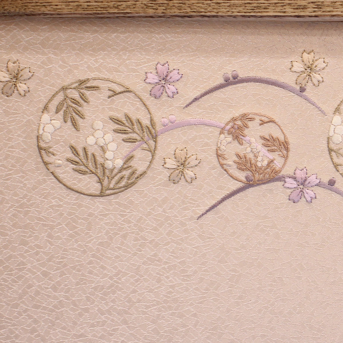 雛人形引き出し収納タイプ三段飾り神代60cm 屏風刺繍