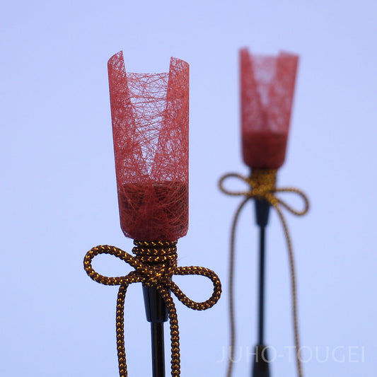 木製油灯18㎝レッド イメージ