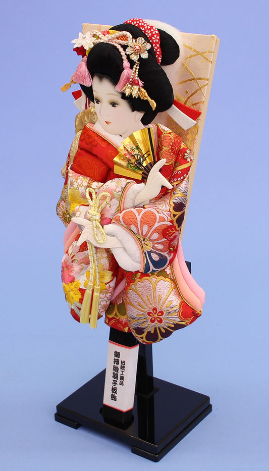 15号刺繍華流水 珠赤 出し飾り 右から