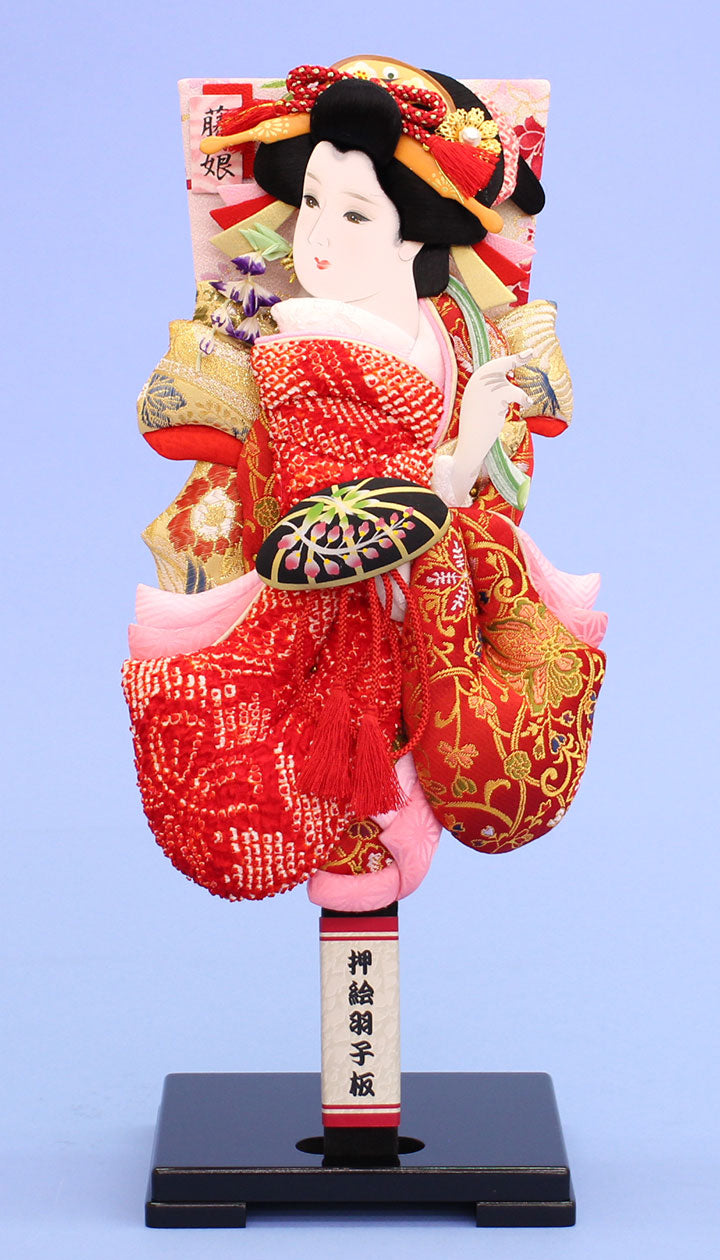 押絵羽子板13号 華舞 黒塗台付き｜海外の手土産にもおすすめ大き目の