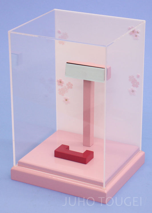 7号羽子板用ピンクアクリルケース