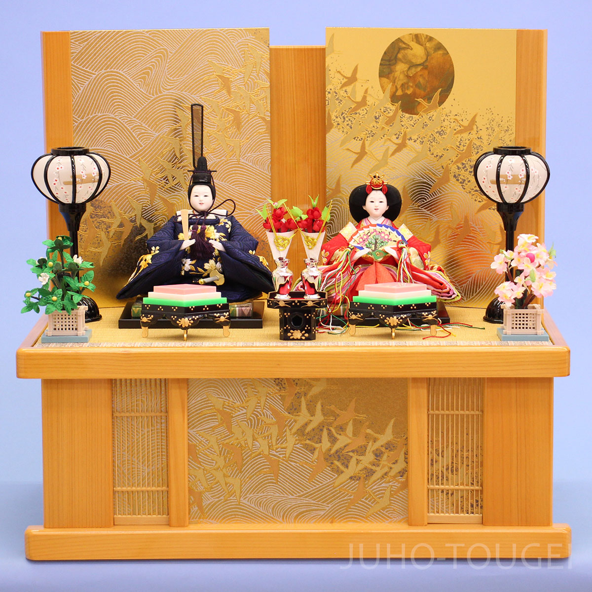 小芥子金彩親王 桧千羽鶴 収納飾り