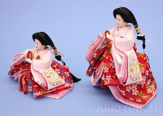 六寸袖脱ぎ官女 横から