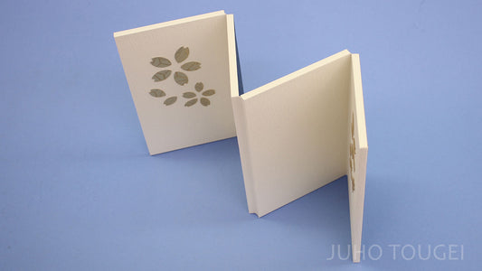 17cm屏風白地に桜 上から