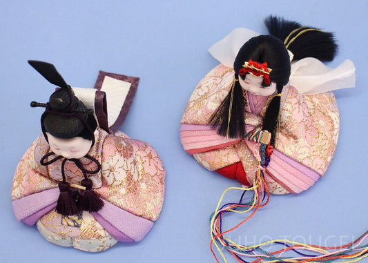 木目込み内裏雛ふくピンク イメージ