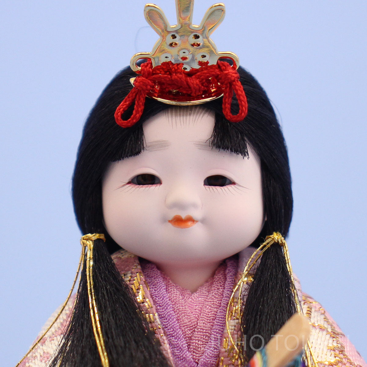 木目込み内裏雛ふくピンク 姫顔