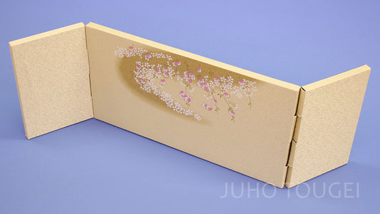 8号新枝垂れ桜屏風 紙丁番