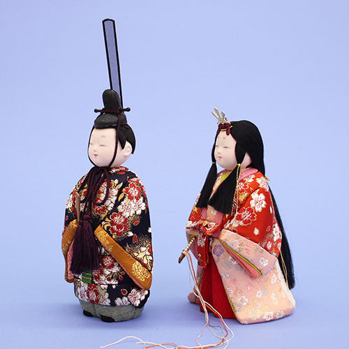 木目込み立雛単品 皇宮(小)横から