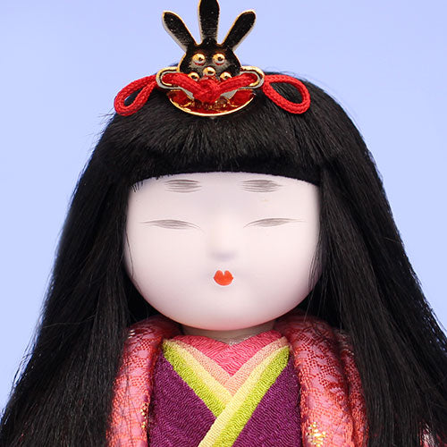 木目込み立雛単品 もも花立雛 完成品 姫顔