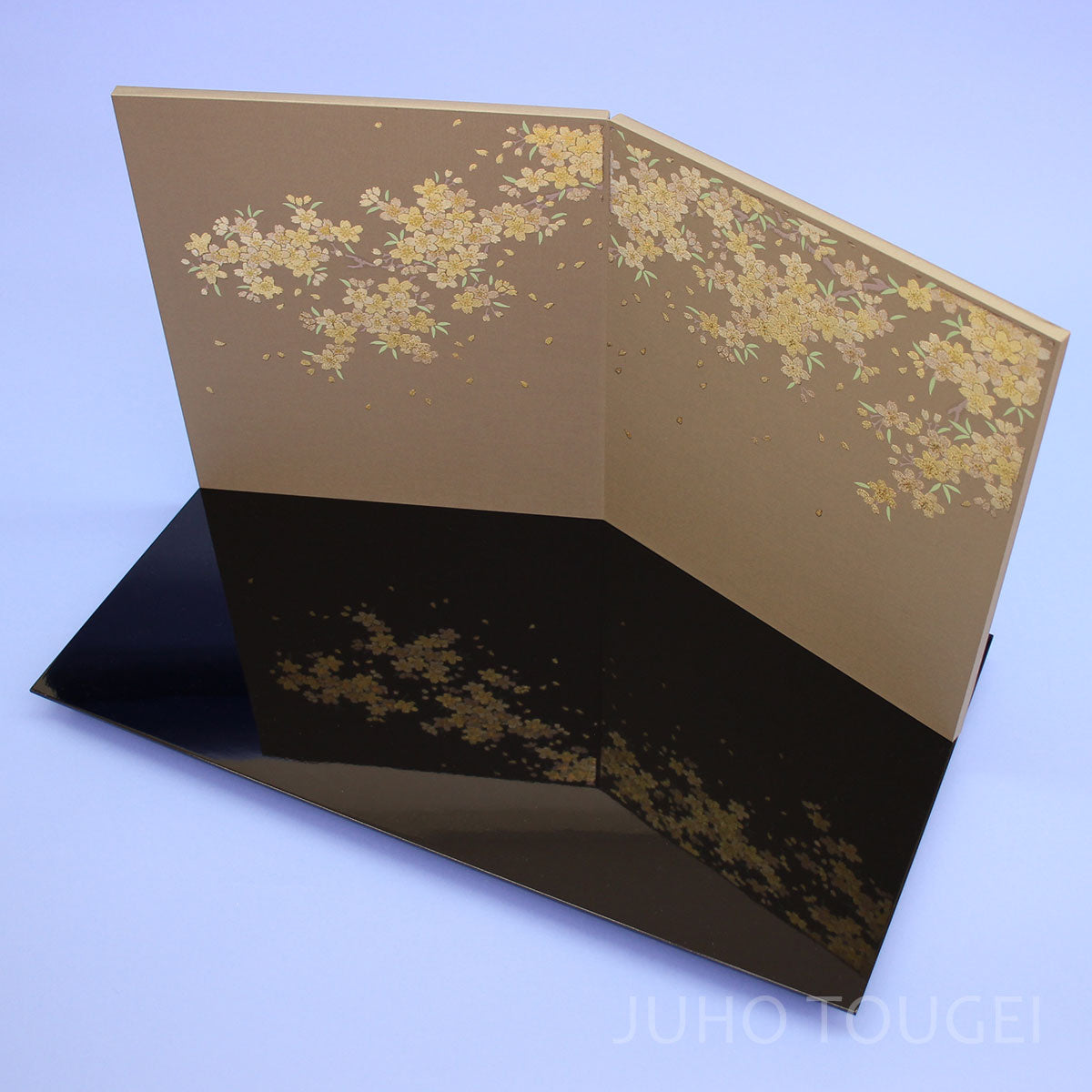 52㎝-10金彩桜台屏風セット 上から