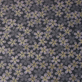 ポリエステル金襴グレー系 桜柄 厚さ:中厚24cm角見本