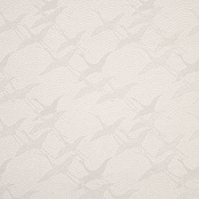 ポリエステル金襴白系 鶴柄 裏打ち付き24cm角見本