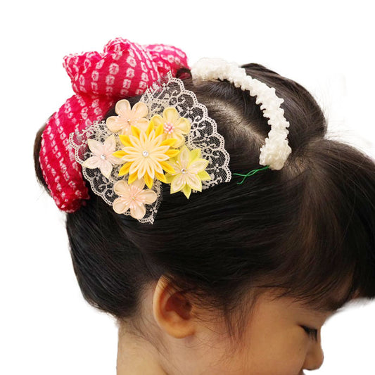 时尚的羽子板,配有可拆卸的9号发饰,黄色旋钮,附带纤细收纳人偶柜