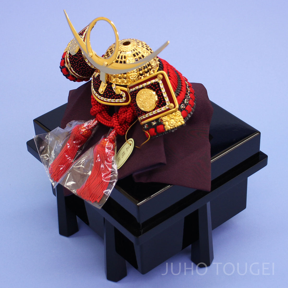 5号上杉謙信兜 櫃付き 上から