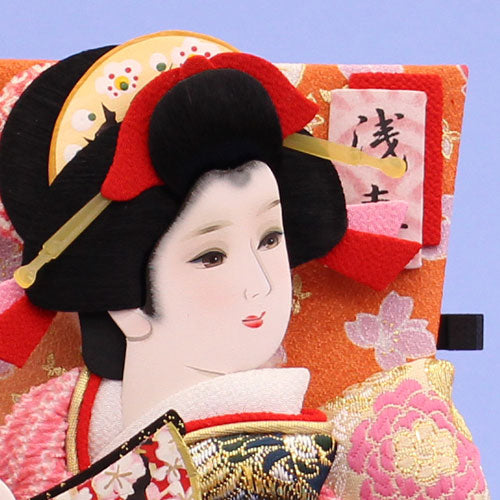 押絵羽子板 上金襴と鹿の子華舞(浅妻) お顔