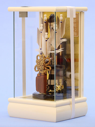 破魔弓ケース飾り 6号 円 横から