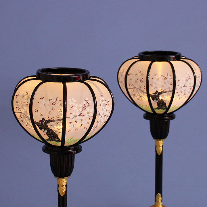 雏人偶灯笼(树脂)39厘米 大型菊花灯笼 LED无线灯