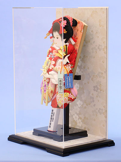 Oshie hagoita de 13 tailles, eau courante peinte en or, décoration de boîtier en fleurs de cerisier blanches