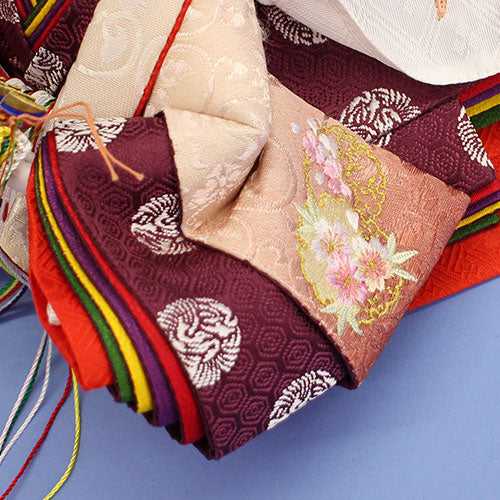 雛人形単品 親王5 京十二番 1187正絹雪輪に桜刺繍 姫袖