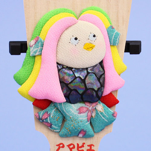 6号アマビエ様 押絵羽子板 台付き