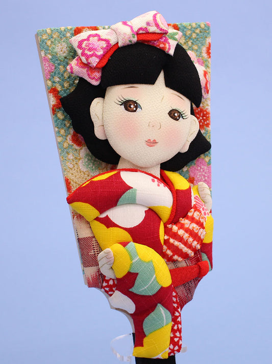 押絵羽子板 昭和レトロモダン 右向き 左からズーム