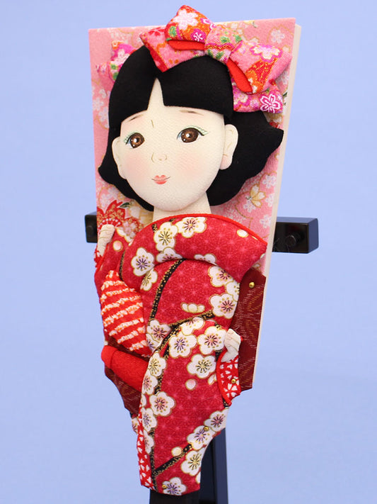 押絵羽子板 昭和レトロモダン 左向き 右からズーム