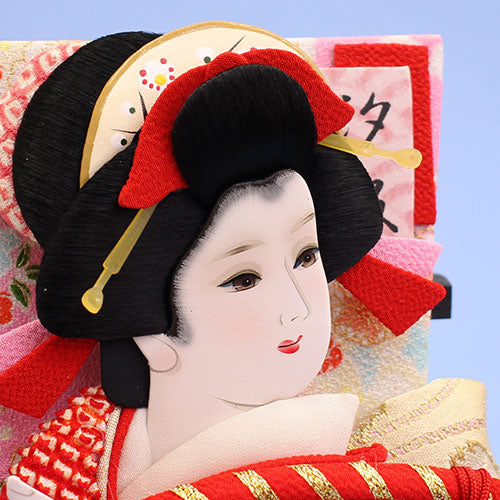 押絵羽子板 上金襴と鹿の子華舞(汐汲) お顔