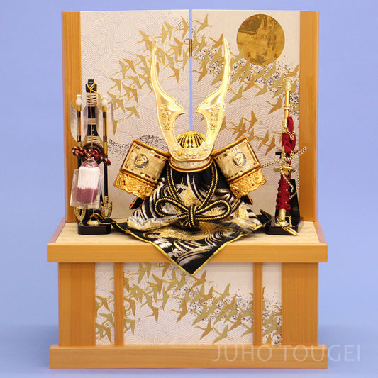 12号茜の龍王ひのき鶴収納飾り 正面