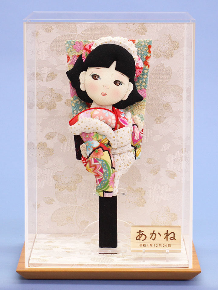 复古制第8号押绘羽子板配白樱花木牌– 寿鳳人形の東芸