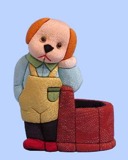 木目込み人形 No767 グラスドッグ(眼鏡入れ)