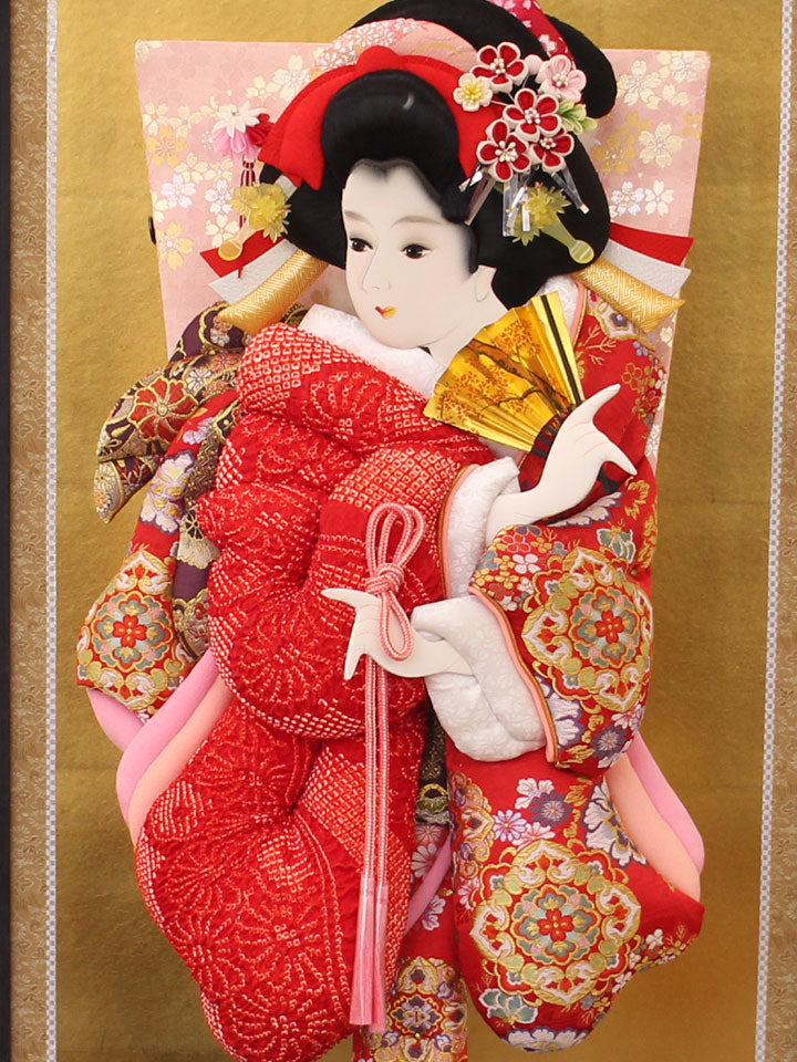 Décoration Oshie Hagoita de 23 tailles, décoration de boîtier Kanoko Hana Ryusui